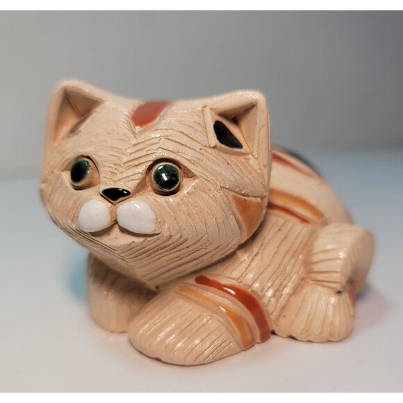 ARTESANIA RINCONADA CALICO CAT 3.5" CALICO - ANIMAL FELINE FIGURE #272 Orange - Picture 1 of 7